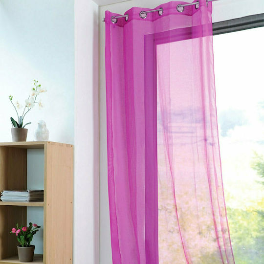 Κουρτίνα με Τρουκς S-F Monna Fuchsia 135x260εκ.