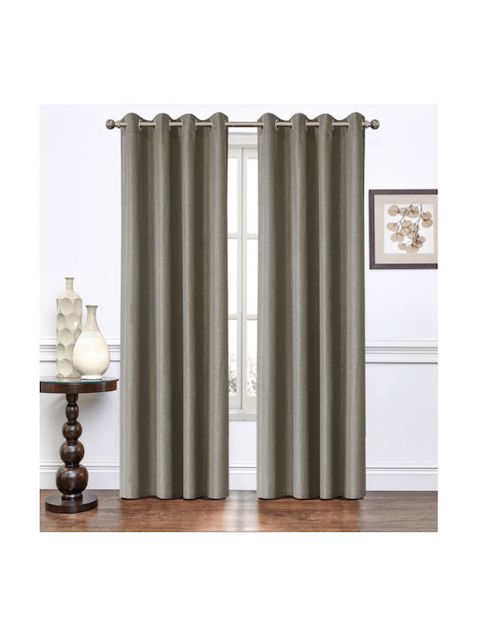 Kipper Κουρτίνα με Τρουκς Cationic Rasberry 140x260εκ.