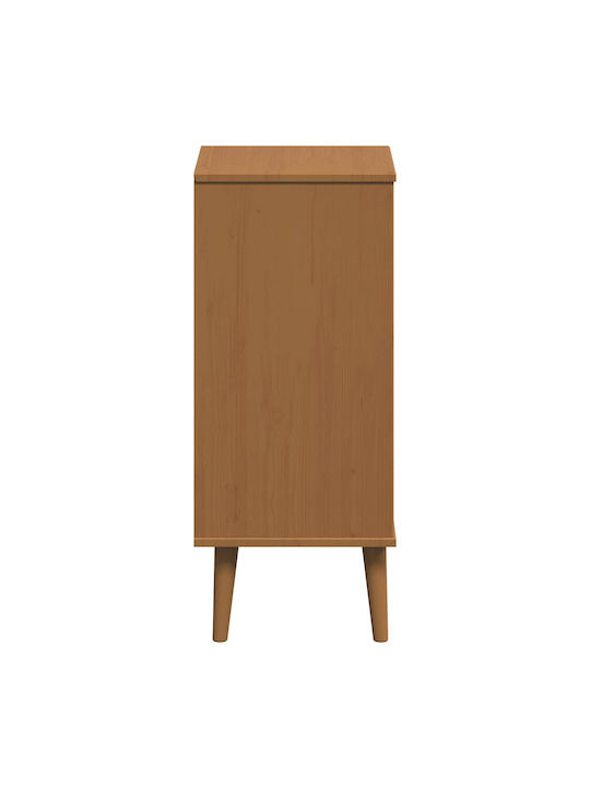 Comodă de Dormitor din Lemn Masiv Molde Caramel 40x35x82cm