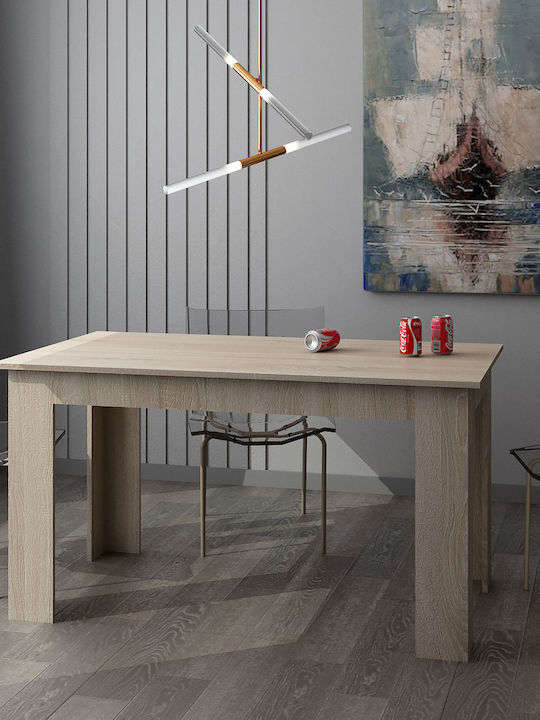 Hazel Τραπέζι Τραπεζαρίας Ξύλινο Sonoma 140x80x75εκ.