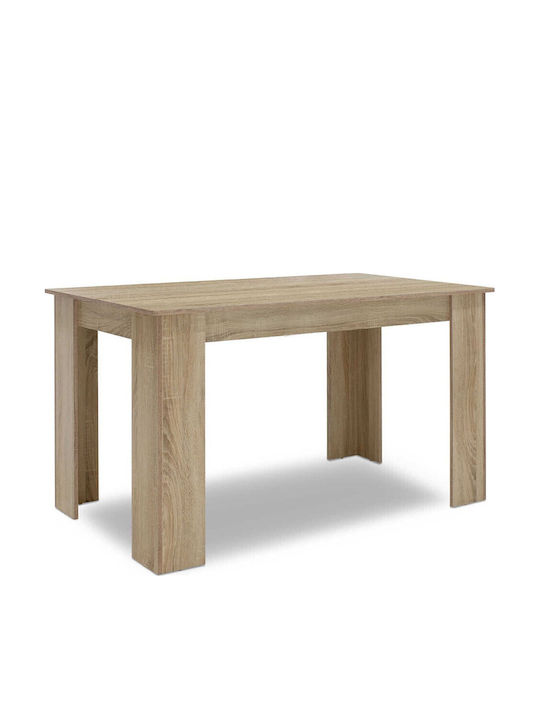 Hazel Τραπέζι Τραπεζαρίας Ξύλινο Sonoma 140x80x75εκ.
