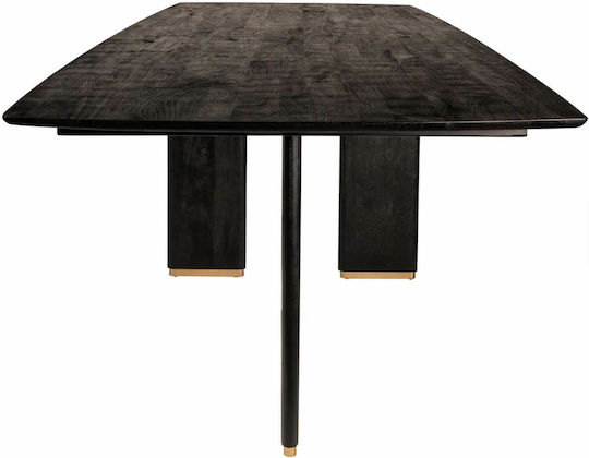 Liber Luxury Living Masă Pentru Sala De Mese Din Lemn Masiv Și Metal Negru 240x100x77cm