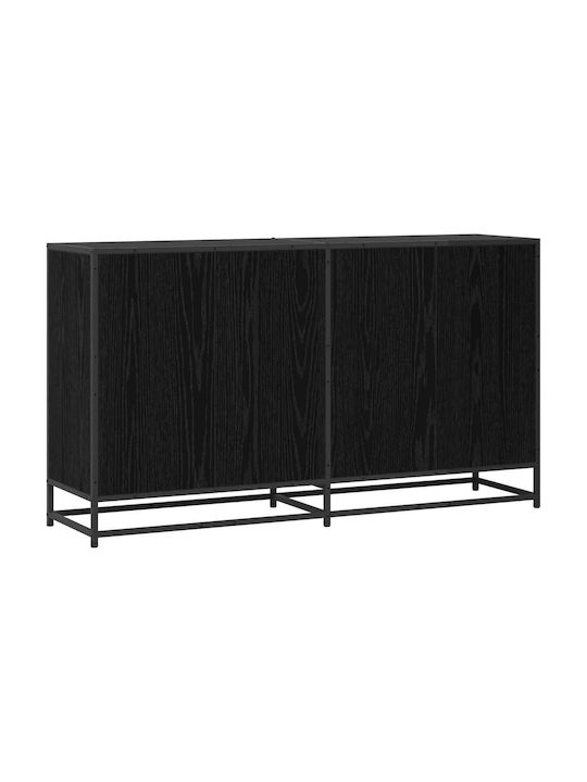 Wooden Office Cabinet Black Oak 134x35x76cm