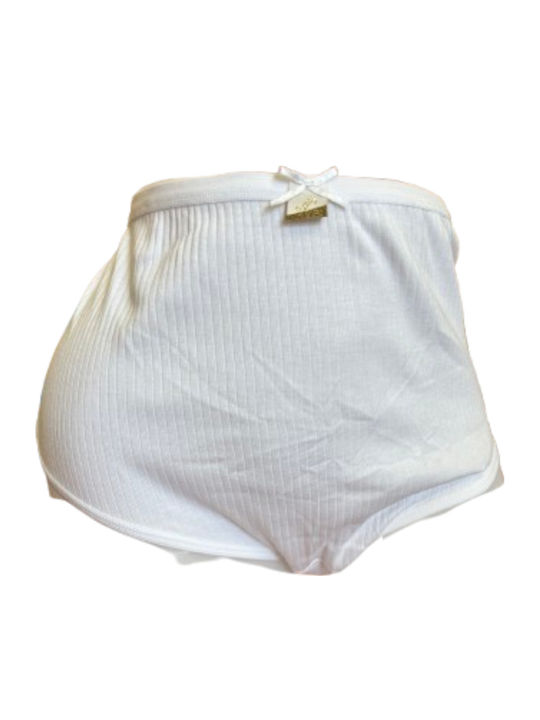 Hochtailliert Damen Slip Weiß