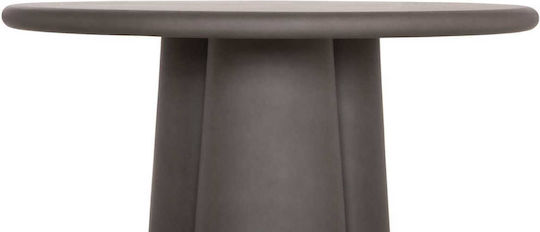 Rundes Esszimmertisch aus Beton Grau 120x120x75cm