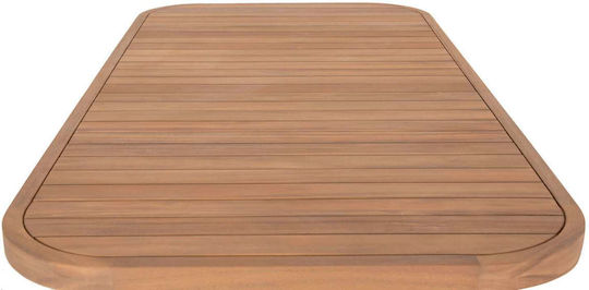 Dining Room Table Made of Solid Wood Natural 180x90x76cm