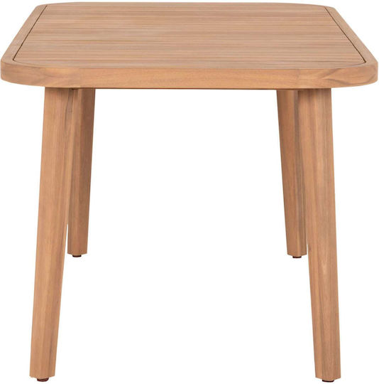 Dining Room Table Made of Solid Wood Natural 180x90x76cm