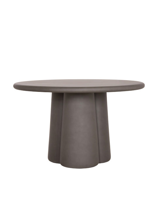 Nayu Rundes Esszimmer- und Küchentisch aus Grauem Beton 120x120x75cm