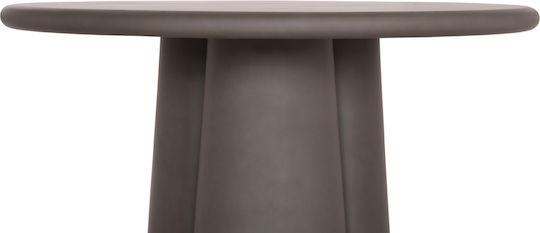 Nayu Masă Rotundă de Dining din Beton Gri 120x120x75cm