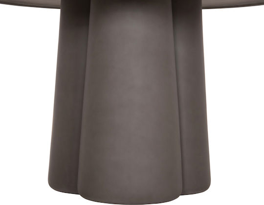 Nayu Masă Rotundă de Dining din Beton Gri 120x120x75cm