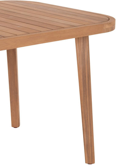 Dining Room Table Made of Solid Wood Natural 180x90x76cm
