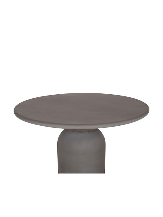 Kazvin Masă Rotundă de Sufragerie din Beton Gri 130x130x75cm