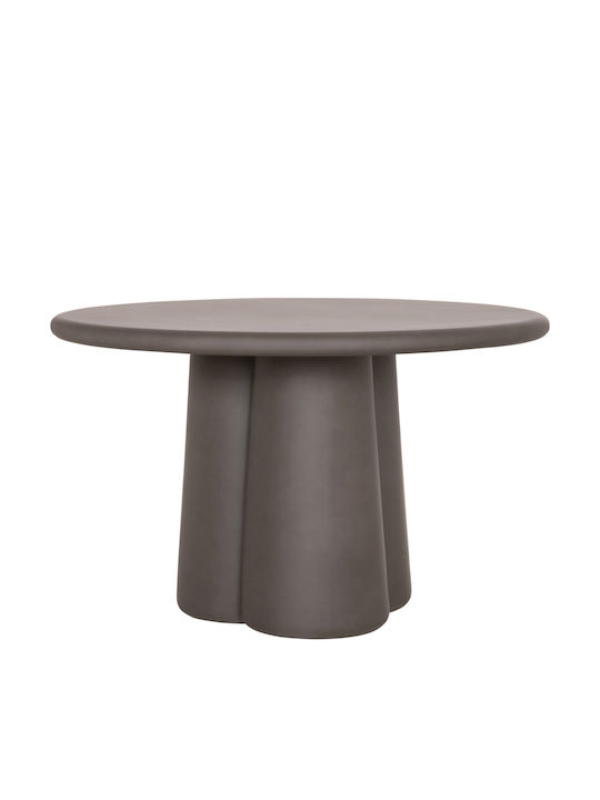 Nayu Rundes Esszimmer- und Küchentisch aus Grauem Beton 120x120x75cm