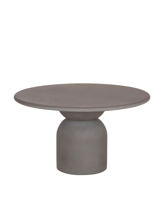 Kazvin Masă Rotundă de Sufragerie din Beton Gri 130x130x75cm