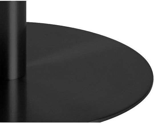 Norsica 420 Round Table Dining Room with Marble Surface Black, White 75x75cm