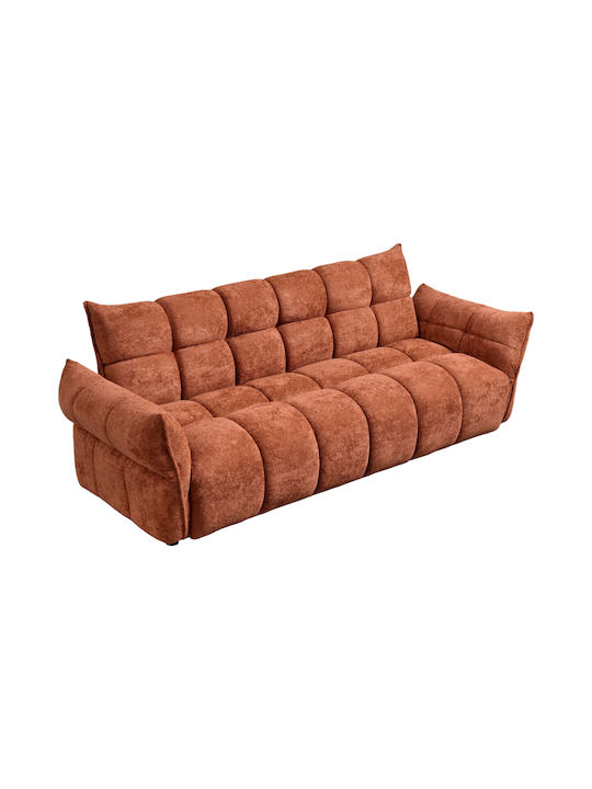 Melu Three Seater Sofa Bed Terracotta 240x90x85cm