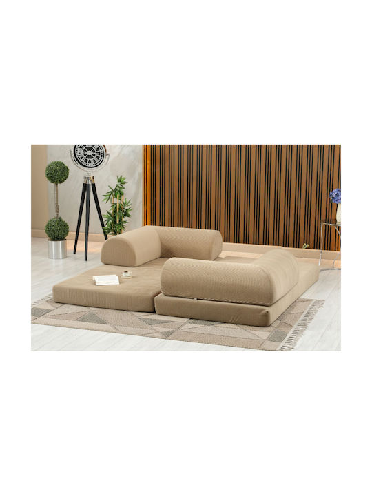 Διθέσιος Καναπές Κρεβάτι Μπεζ 90x200x45εκ.