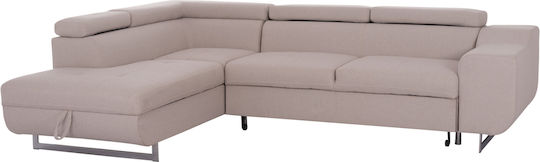Corner Couches Bed Beige 285x205x90 cm Freebox