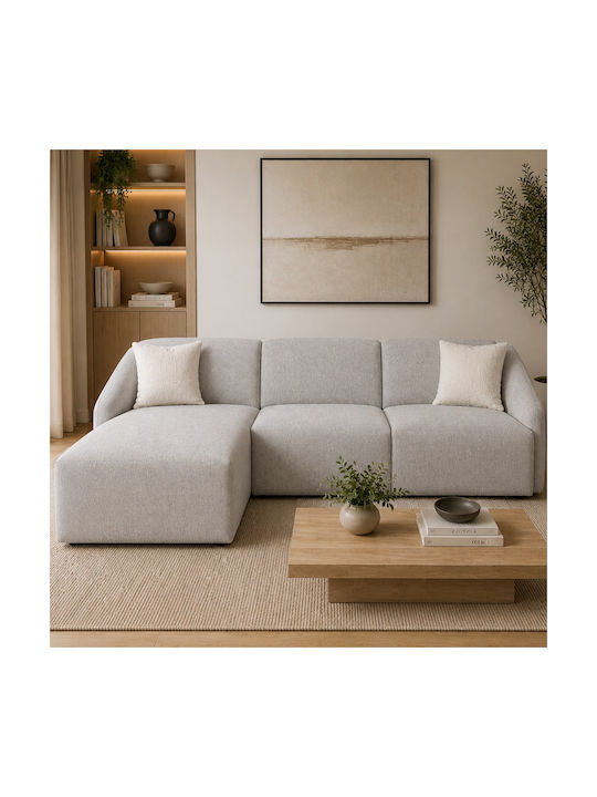Novar Ъглов Диван с Ляв Ъгъл Сив 255x157x77см