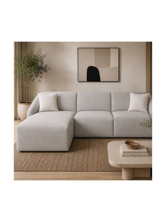 Novar Ъглов Диван с Ляв Ъгъл Сив 255x157x77см
