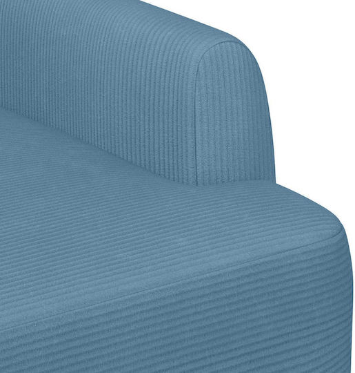 Two-Seater Velvet Blue Couch 116x67x81cm