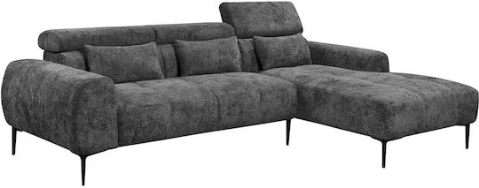 Elora Corner Couch with Left Corner Grey 261x171x95 cm