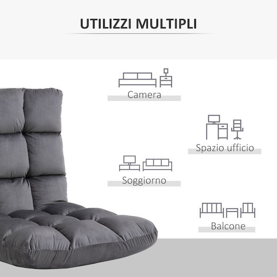Bean Bag Chair Poof Gray 55x71x53.5cm