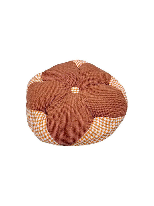 Bean Bag Bolster Dark Brown/Orange 50x12cm