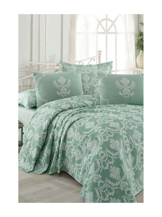 SteweHome Set Single Pique Blanket 160x235cm Green