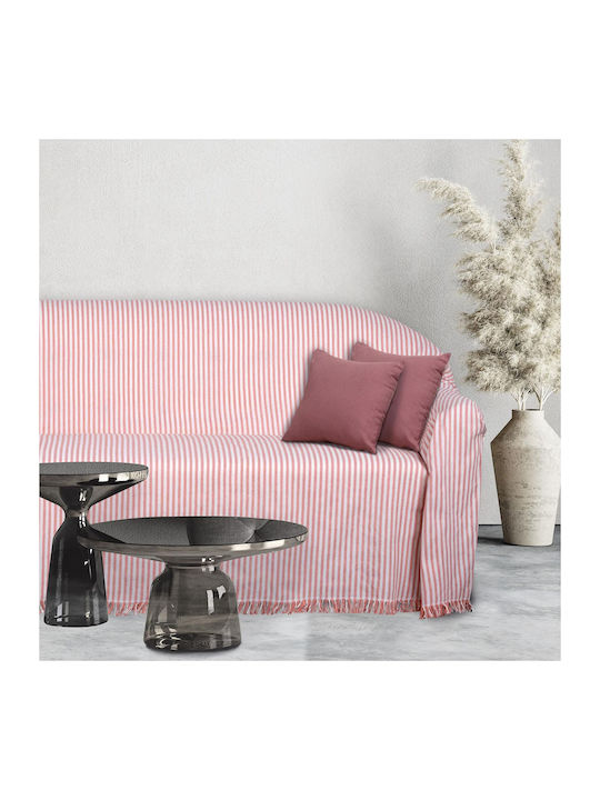 Das Home 0254 Sofa Throw 2 Seater Jacquard 180x250cm Ecru