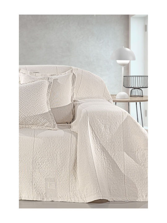 Guy Laroche Soho Four-Seater Sofa Throw Chenille 180x350cm Ivory
