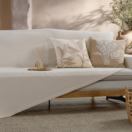 Nef-Nef Homeware Betty Decken & Couchdecken Zweisitzer-Sofa Überwurf 180x250cm Ecru