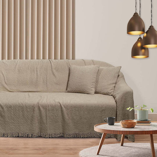 Das Home 0234 Decke Für Dreisitzer-Sofa 180x300cm Grau