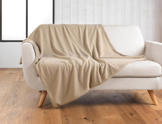 L-c Wooly Покривка За Фотьойл Полар 180x220см Бежова
