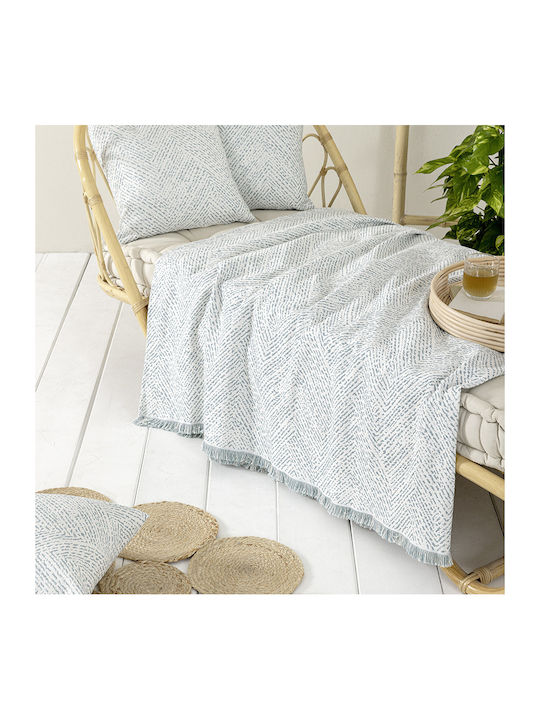 Nima Aria Sofa Throw Chenille 180x240cm Petrol Blue