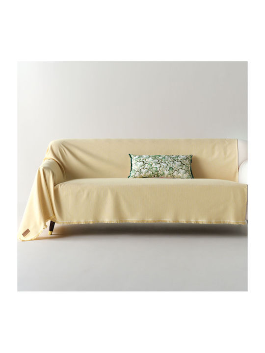 Kentia Everan Dreisitzer-Sofa Wurf 180x280cm Gelbe
