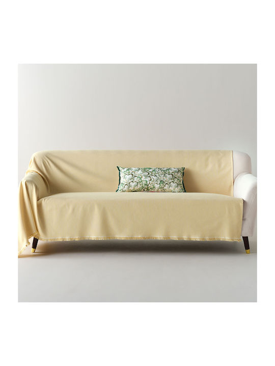 Kentia Everan Dreisitzer-Sofa Wurf 180x280cm Gelbe