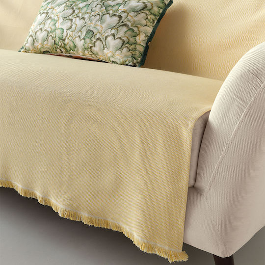 Kentia Everan Three-Seater Sofa Throw 180x280cm Yellow