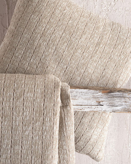 Rythmos Corvet Sofa Throw 2 Seater 2 Sides Chenille 180x240cm Blue