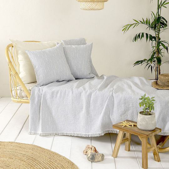 Nima Viersitzer-Sofa Überwurf P180xM350cm Stein Nima Viersitzer-Sofa Überwurf P180xM350cm Stein