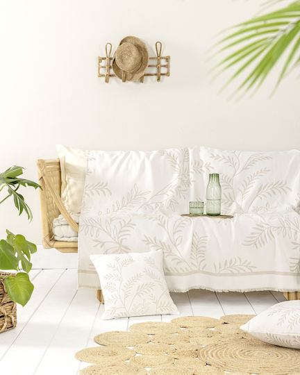 Nima Zweisitzer-Sofa Überwurf P180xM240cm Beige Nima Zweisitzer-Sofa Überwurf P180xM240cm Beige