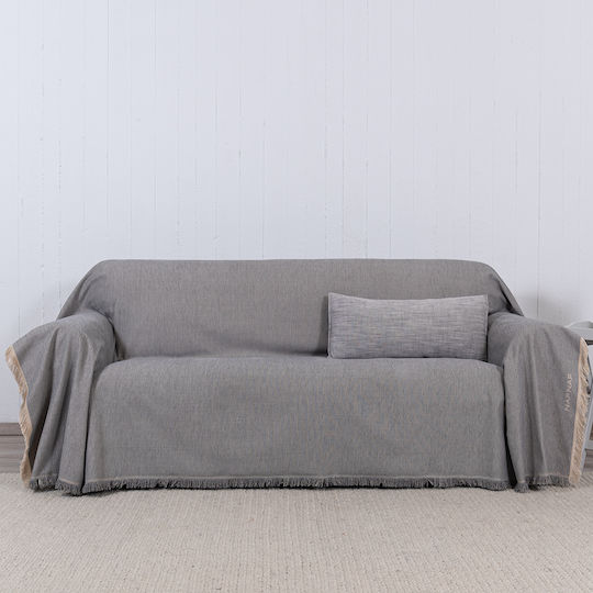Naf Naf 358-78 Armchair Throw Chenille 180x180cm Gray
