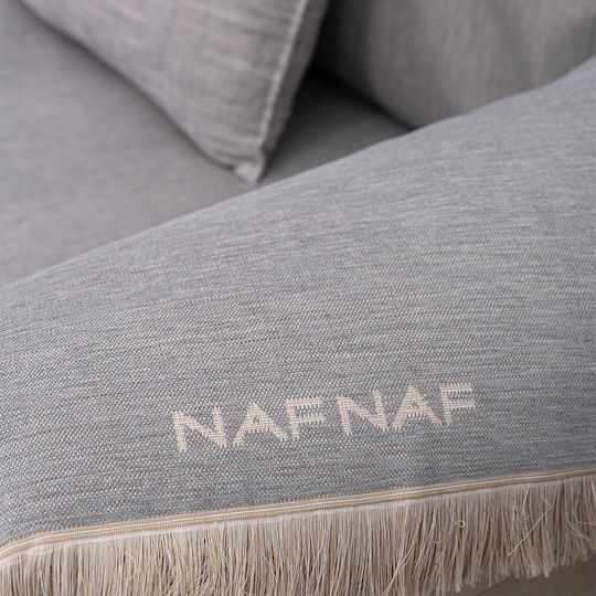 Naf Naf 358-78 Armchair Throw Chenille 180x180cm Gray