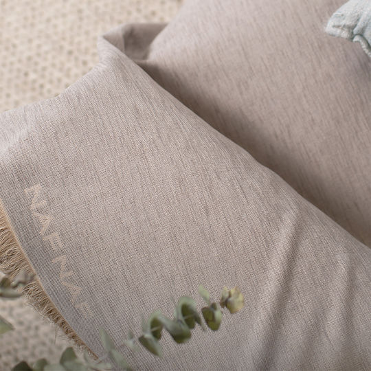 Naf Naf 358/127 Ριχτάρι Πολυθρόνας Chenille 180x180εκ. Light Grey