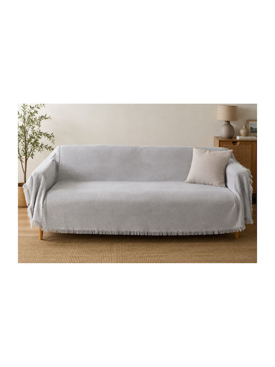 Kalogirou Home Throws Set 3 pcs Silver