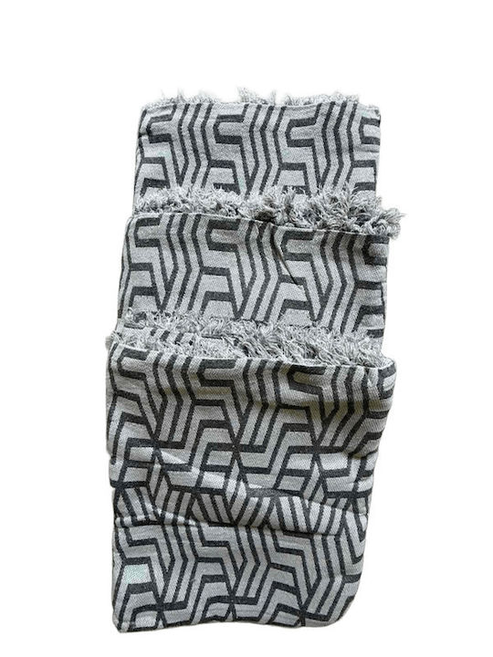 Kraft World Armchair Throw 180x180cm Ecru TUR11-180X180-Ecru