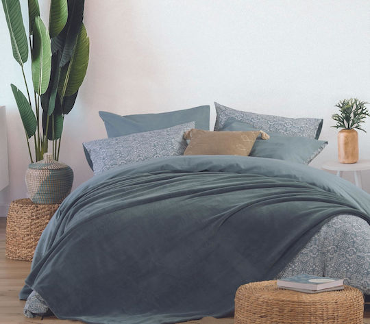 Nef-Nef Homeware Cosy Υπέρδιπλη 220x240εκ. Dusty Blue