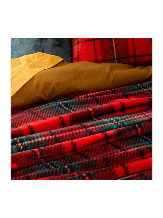 Atmosphera Κουβέρτα Fleece Ημίδιπλη 180x230εκ. Κόκκινη 212575
