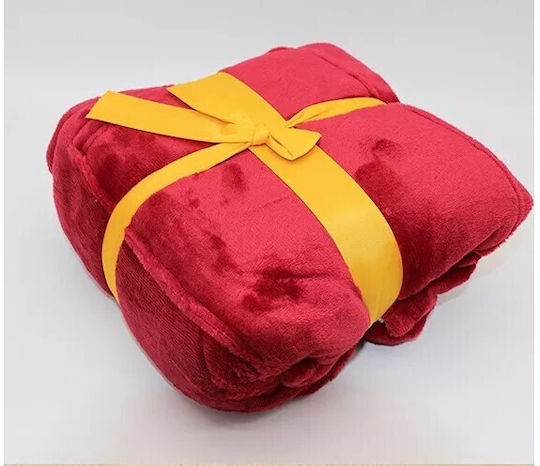 Κουβέρτα Fleece με Μανίκια 80x80εκ. Κόκκινο
