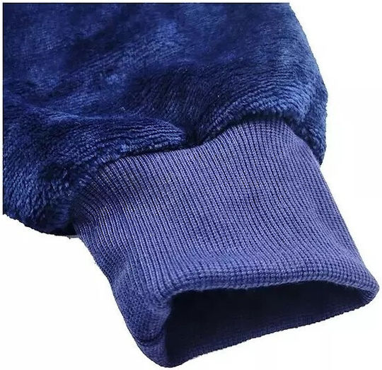 Fleece Decke mit Ärmeln 80x80cm Blau